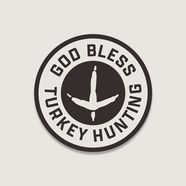 God Bless Turkey Hunting Sticker