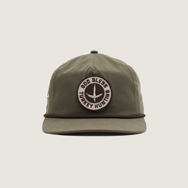 God Bless Turkeys Hat- Olive