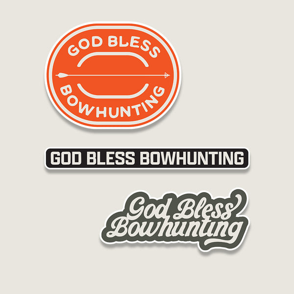 God Bless Bowhunting Sticker Pack